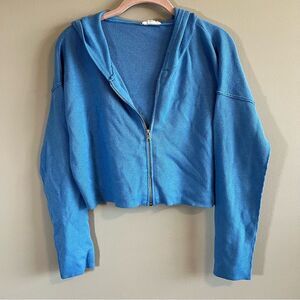 ✨ Garage Women’s Blue Zip Up Sweater Hoodie Small